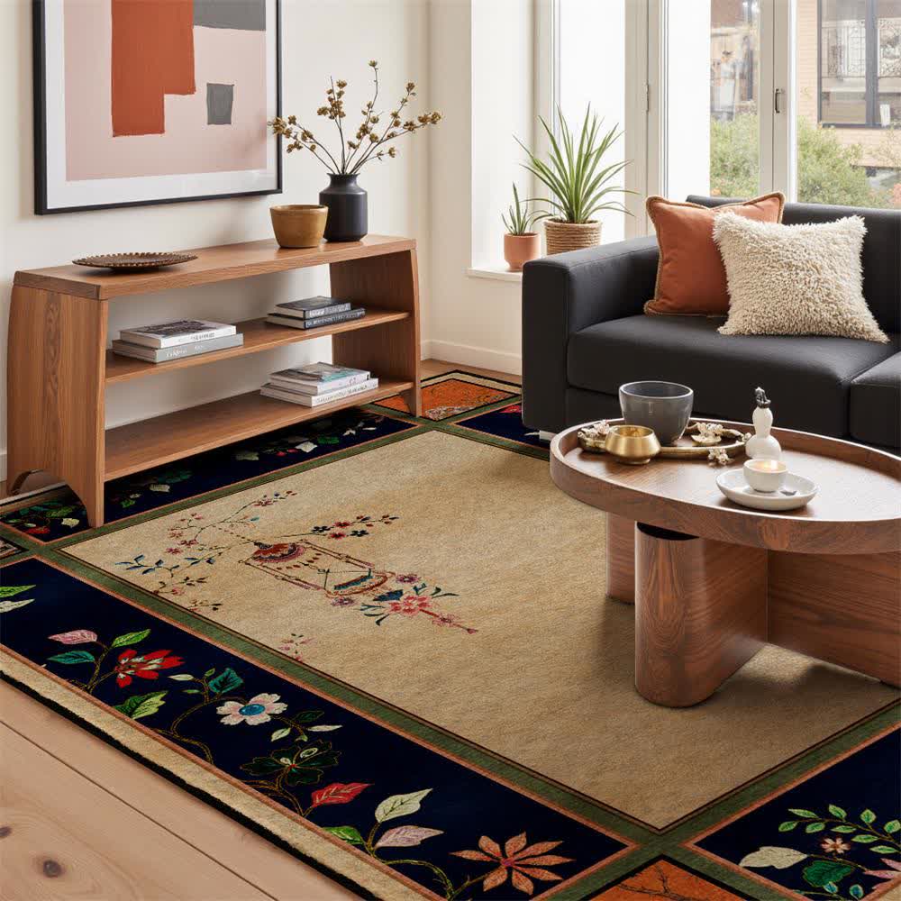 Ownkoti Vintage Floral with Classical Vase Area Rug - image 4