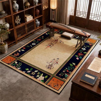 Ownkoti Vintage Floral with Classical Vase Area Rug - 95" x 119" - image 0