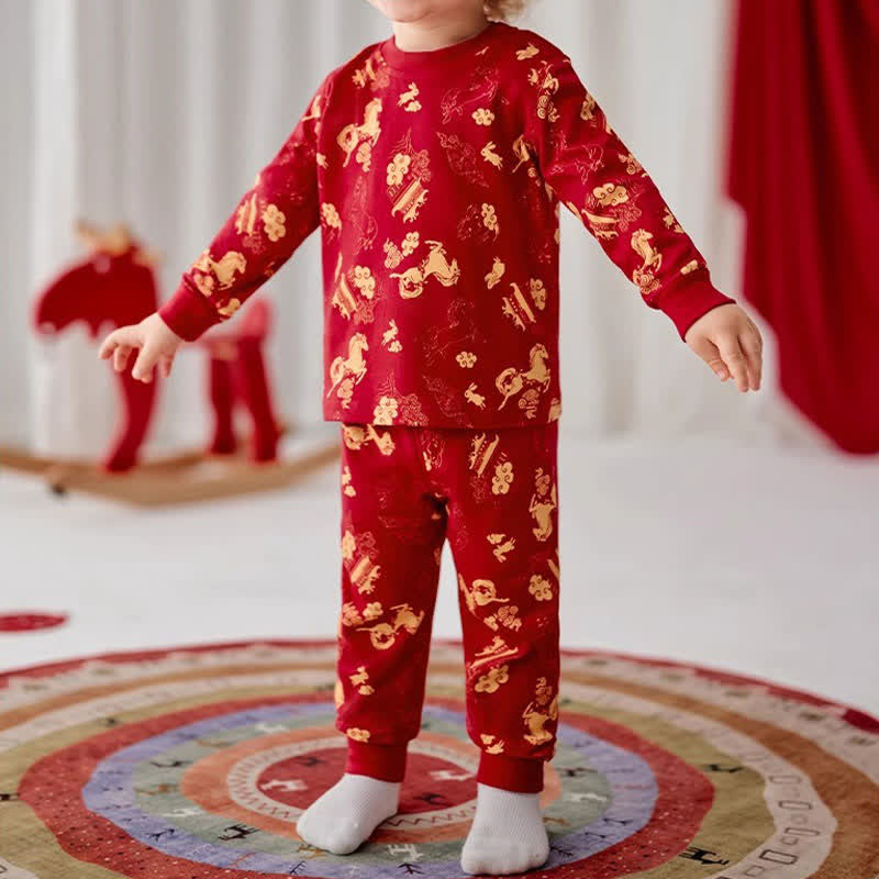 Ownkoti Golden Pony Cotton Kids Loungewear Set - image 3