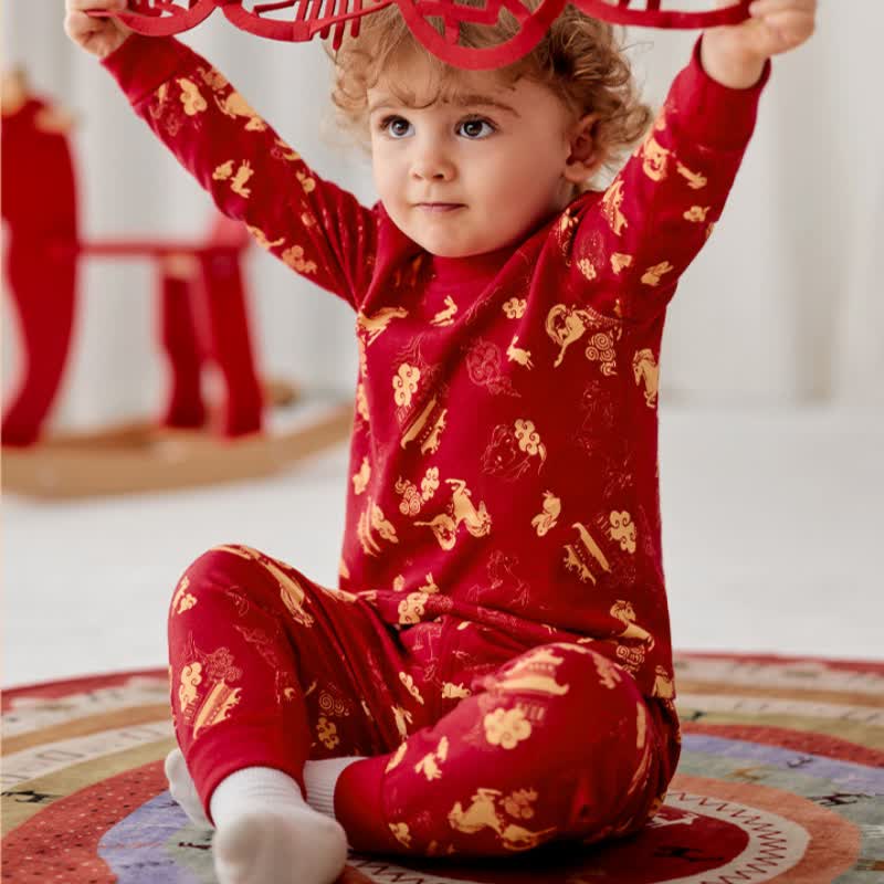 Ownkoti Golden Pony Cotton Kids Loungewear Set - image 1