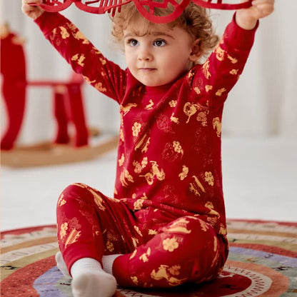 Ownkoti Golden Pony Cotton Kids Loungewear Set - image 1