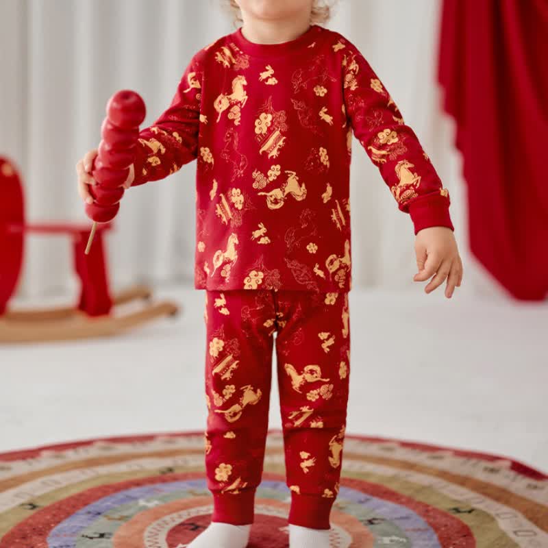 Ownkoti Golden Pony Cotton Kids Loungewear Set - image 2