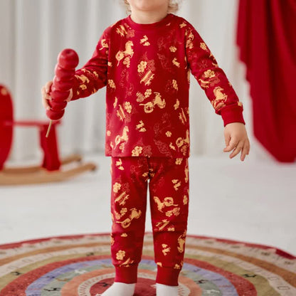 Ownkoti Golden Pony Cotton Kids Loungewear Set - image 2
