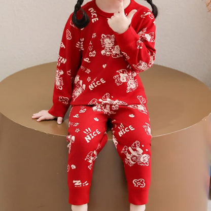 Ownkoti Festive Pony Cotton Kids Loungewear Set - image 1