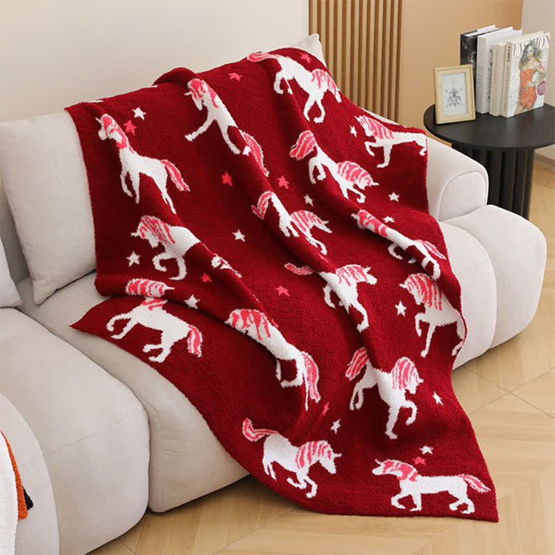 Ownkoti Ultra-Soft Unicorn Yarn Throw Blanket  - image 3