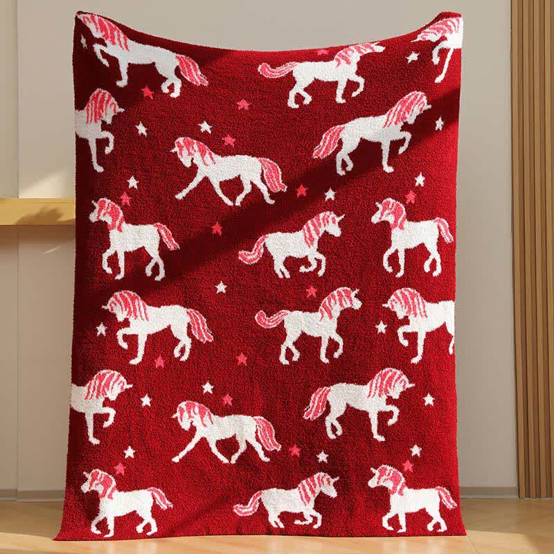 Ownkoti Ultra-Soft Unicorn Yarn Throw Blanket  - 47"W x 63"L - image 0