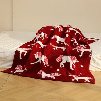 Ownkoti Ultra-Soft Unicorn Yarn Throw Blanket  - image 2