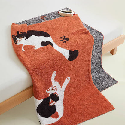 Ownkoti Playful Cats Knit Fleece Throw Blanket - image 4