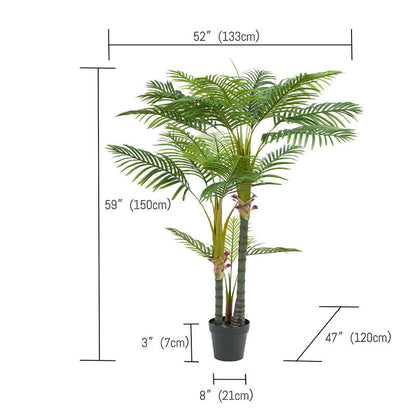 Ownkoti Realistic Faux Palm Tree for Indoor Outdoor Decor - 2PCS - 59"H - image 17
