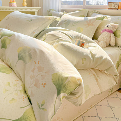 Ownkoti Fresh Rustic Ginkgo Leaf Cotton Bedding - Bedding Set - King - image 0