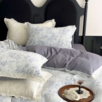 Ownkoti Vintage Subtle Rose Cotton Gauze Bedding Set(4PCS) - image 4