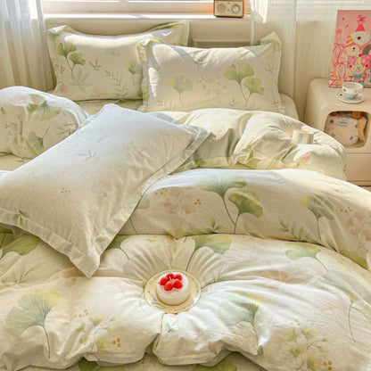 Ownkoti Fresh Rustic Ginkgo Leaf Cotton Bedding - image 2