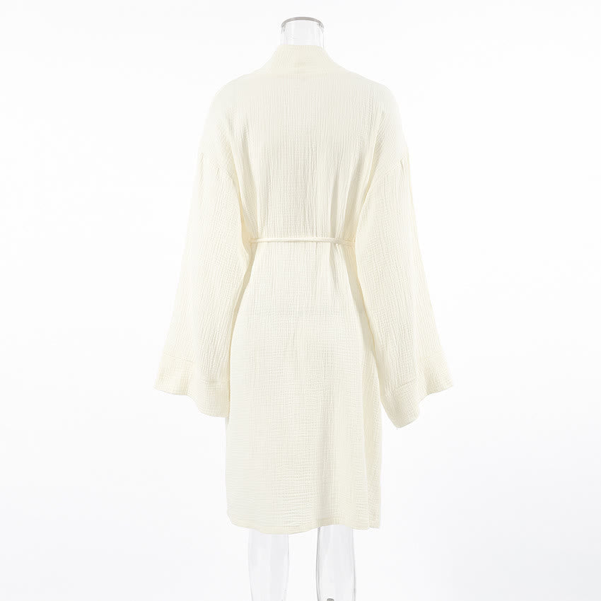 Ownkoti Beige Pure Cotton Kimono Robe - image 7