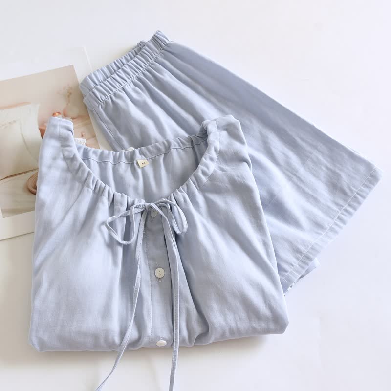 Ownkoti Solid Cotton Lace Trim Tank Pajamas - image 9