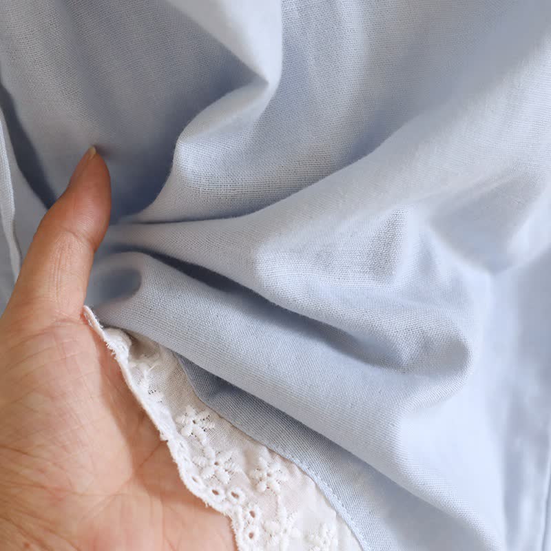 Ownkoti Solid Cotton Lace Trim Tank Pajamas - image 20