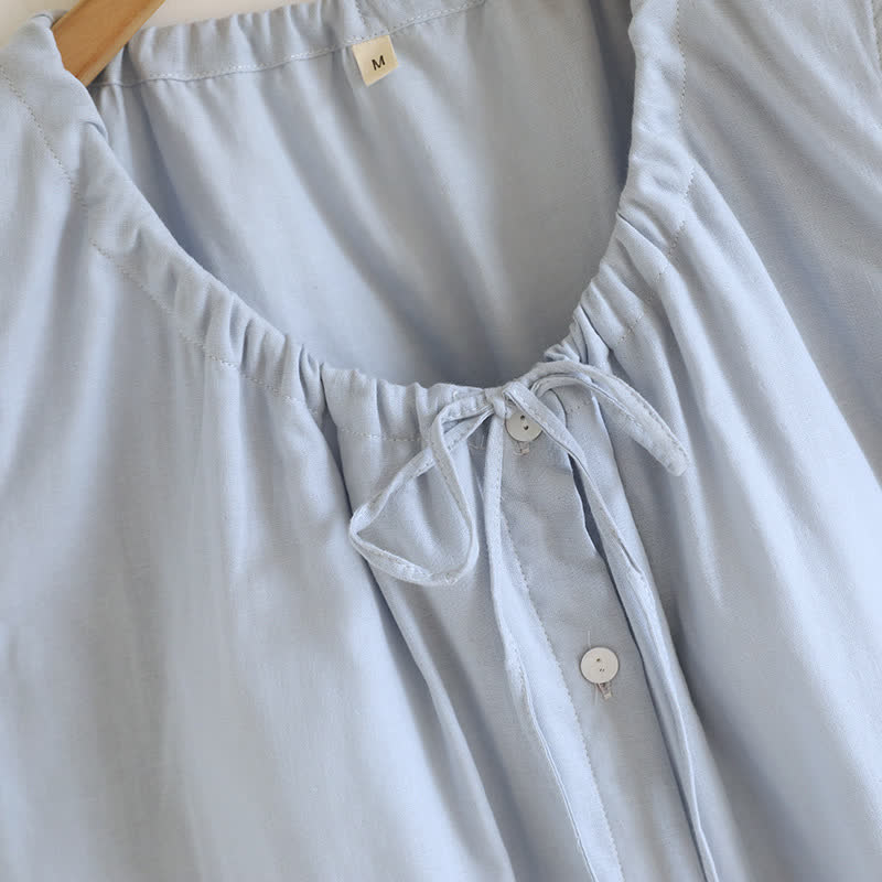 Ownkoti Solid Cotton Lace Trim Tank Pajamas - image 15