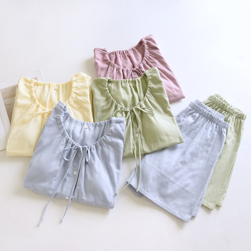 Ownkoti Solid Cotton Lace Trim Tank Pajamas - image 1