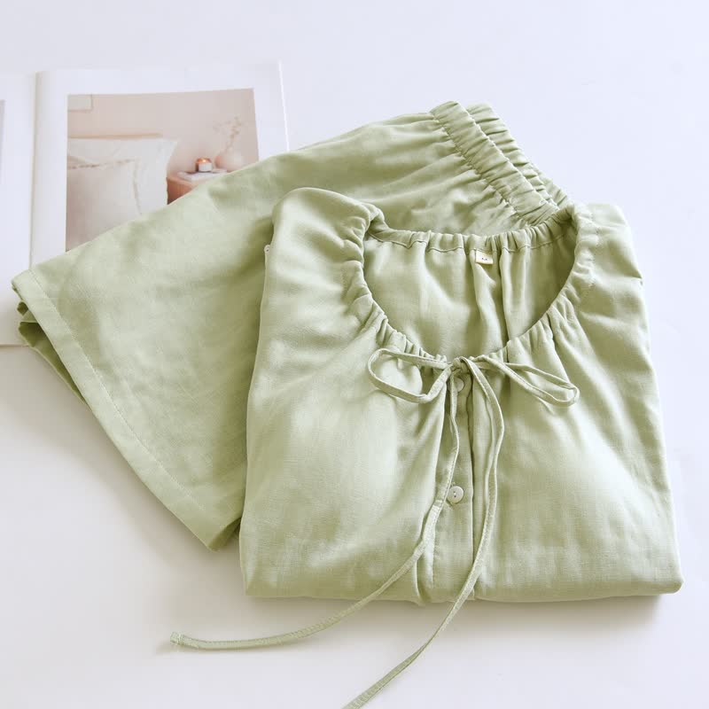 Ownkoti Solid Cotton Lace Trim Tank Pajamas - image 5