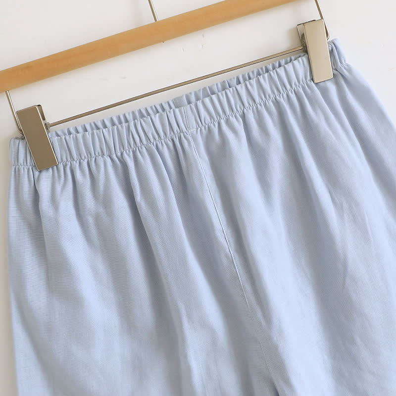 Ownkoti Solid Cotton Lace Trim Tank Pajamas - image 21