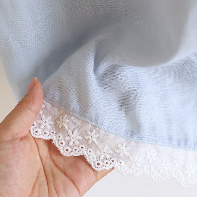 Ownkoti Solid Cotton Lace Trim Tank Pajamas - image 19