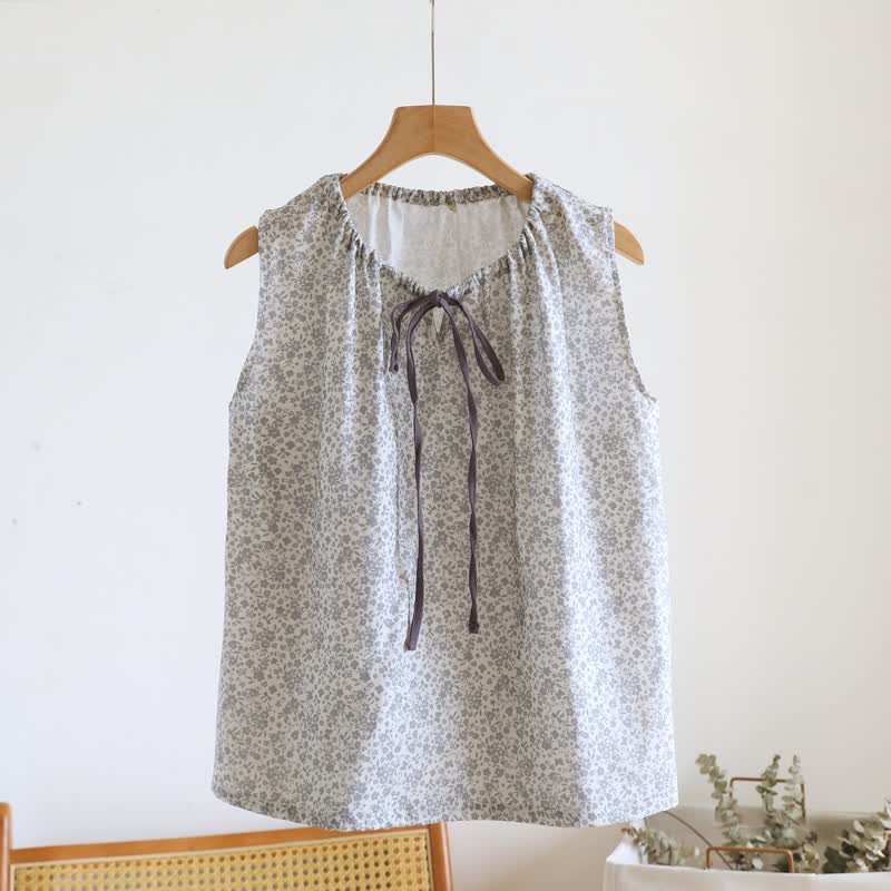 Ownkoti Ditsy Floral Cotton Tank & Shorts Pajama Set - image 20