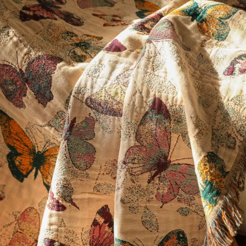 Ownkoti Elegant Butterfly Tassel Cotton Blanket - image 13