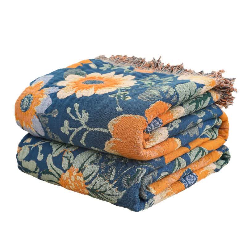 Ownkoti Bright Daisy Cotton Gauze Tassel Blanket - image 7
