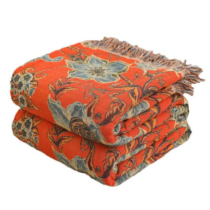 Ownkoti Luxurious Floral Cotton Tassel Blanket - image 3