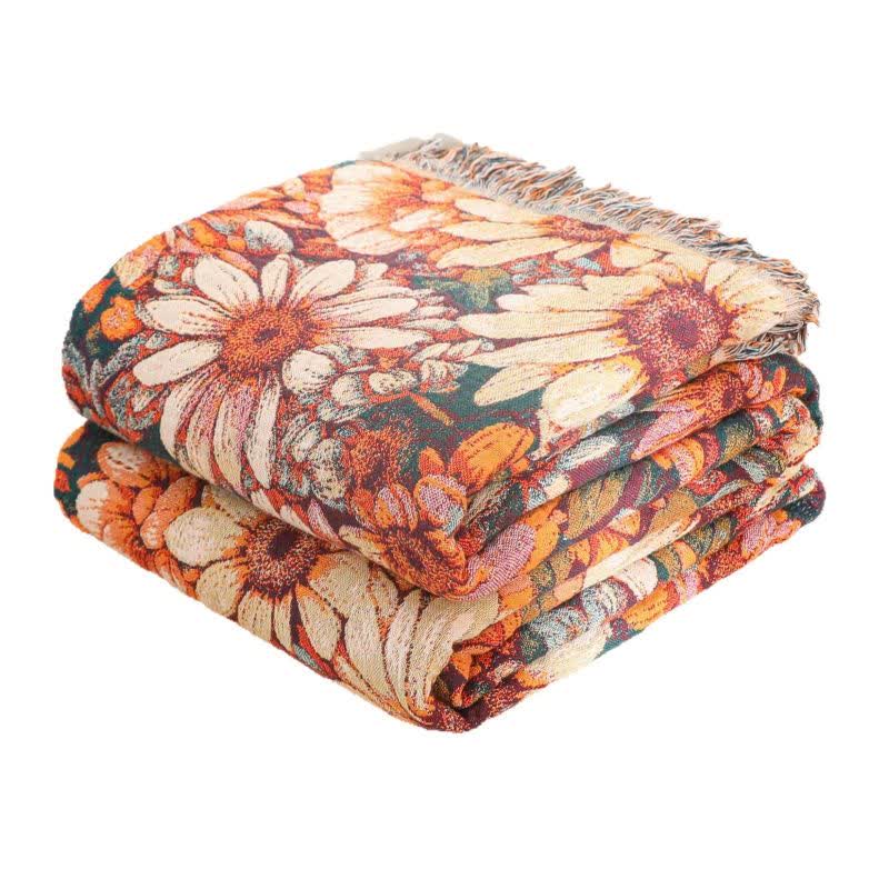 Ownkoti Blooming Sunflower Cotton Tassel Blanket - image 5