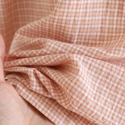 Ownkoti Cotton Gauze Plaid Flutter Sleeve Tank Nightdress - image 9