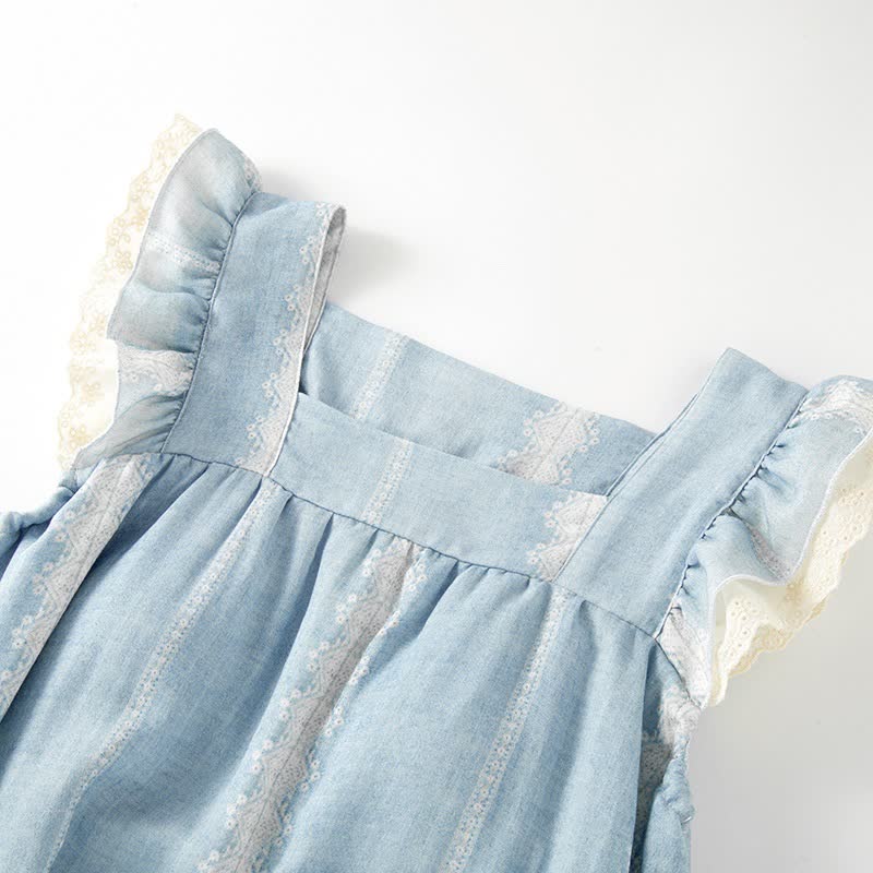 Ownkoti Bamboo Fiber Blue Vertical Pattern Loungewear - image 7