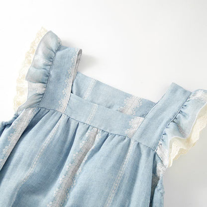 Ownkoti Bamboo Fiber Blue Vertical Pattern Loungewear - image 7