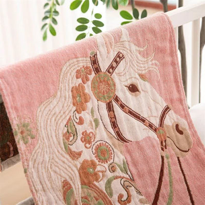 Ownkoti Floral Horse Cotton Gauze Towel - image 5