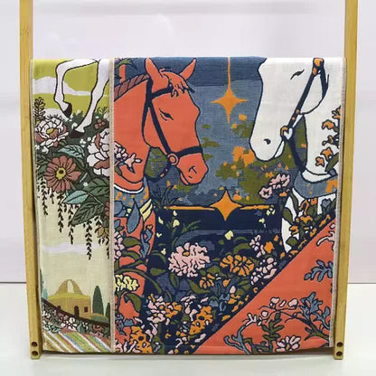 Ownkoti Artistic Horse Floral Cotton Gauze Towel - image 4