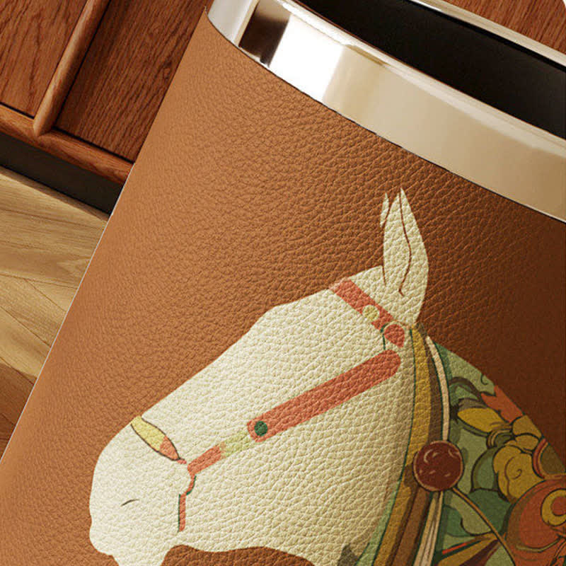 Ownkoti Equestrian Series Leather Decorative Waste Bin  - image 2