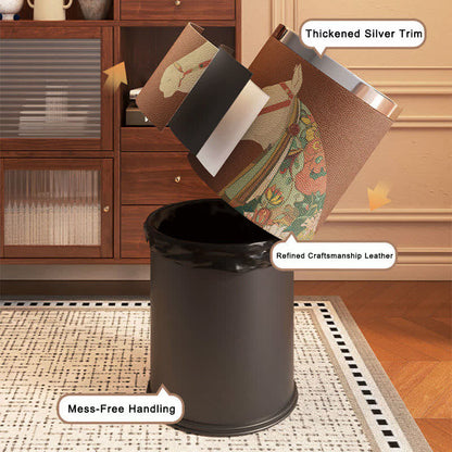Ownkoti Equestrian Series Leather Decorative Waste Bin  - image 4