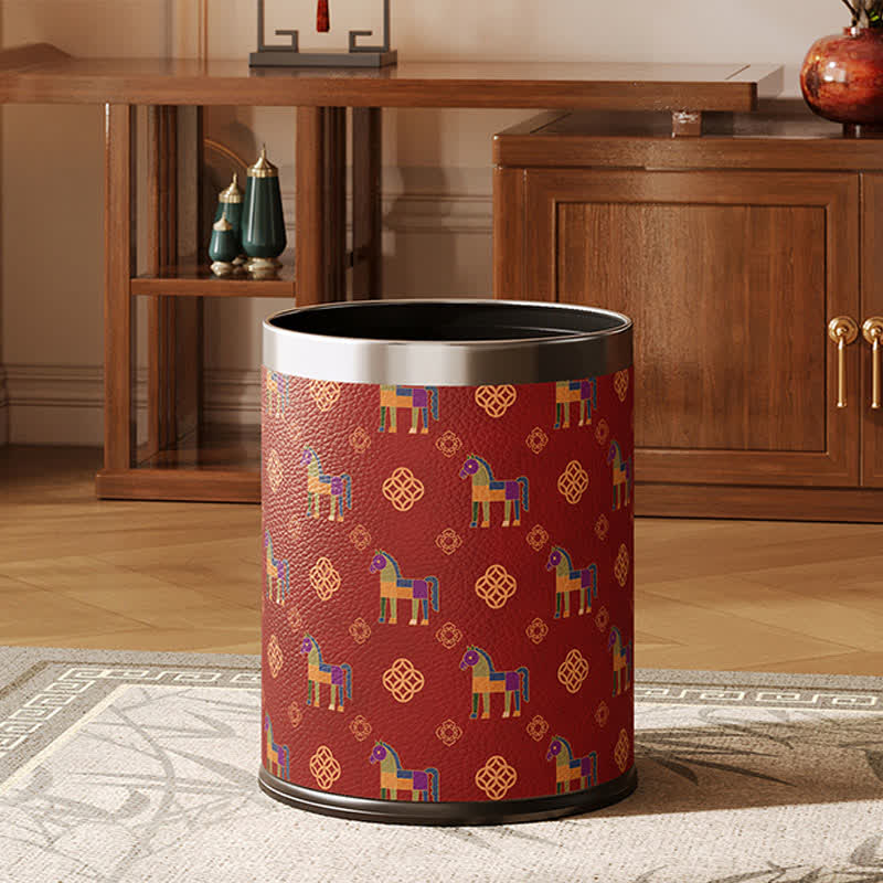 Ownkoti Oriental Geometric Horse Series Trash Can - image 0