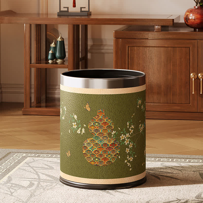 Ownkoti Traditional Oriental Floral Gourd Waste Bin - image 4