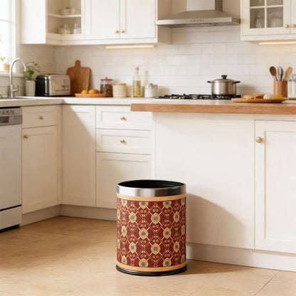 Ownkoti Elegant Oriental Lattice Leather Waste Bin  - image 1