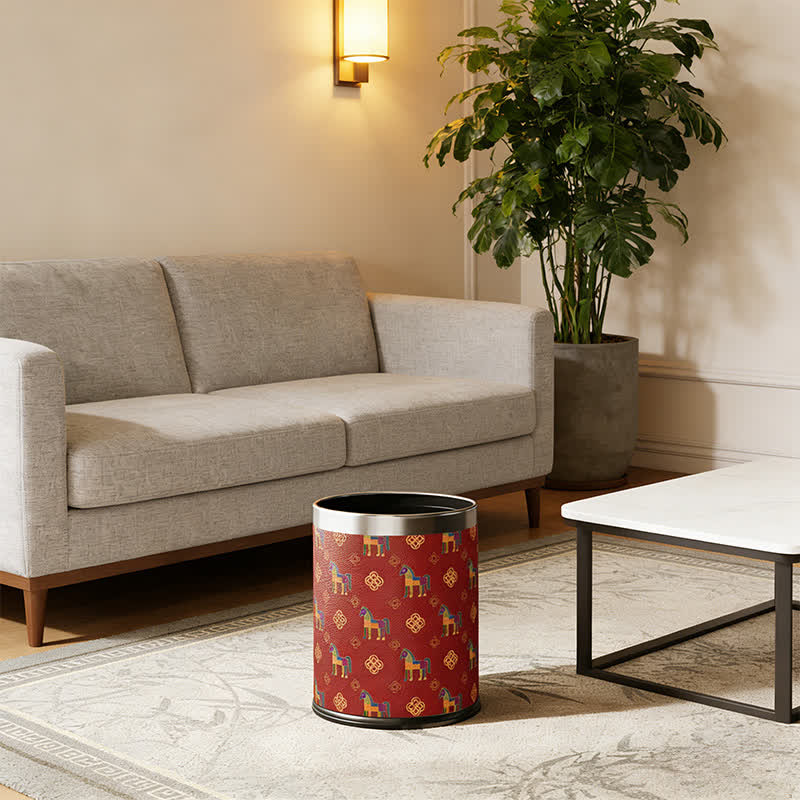 Ownkoti Oriental Geometric Horse Series Trash Can - image 3