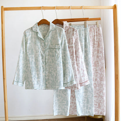 Ownkoti Jungle Mushroom & Bunny Cotton Gauze Pajamas - image 0