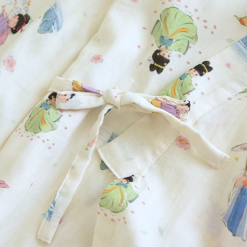 Ownkoti Oriental Cartoon Princess Cotton Kimono Pajamas - image 5
