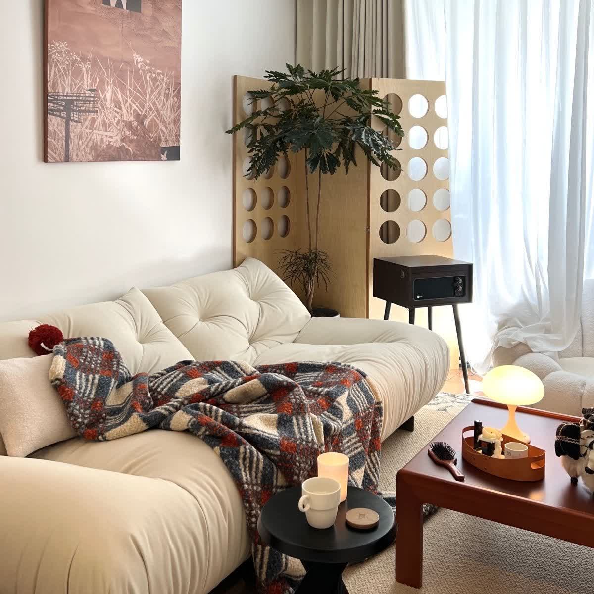 Ownkoti Blue and Red Plaid Throw Blanket - image 1