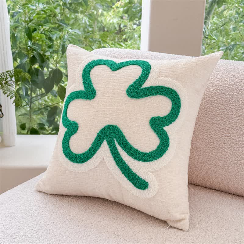 Ownkoti Festive Irish Shamrock Throw Pillow Cover - Large Clover - 2PCS - 18" x 18" - image 6