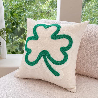 Ownkoti Festive Irish Shamrock Throw Pillow Cover - Large Clover - 2PCS - 18" x 18" - image 6