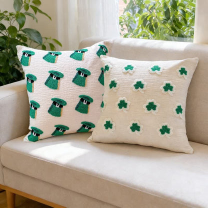 Ownkoti Festive Irish Shamrock Throw Pillow Cover - image 2