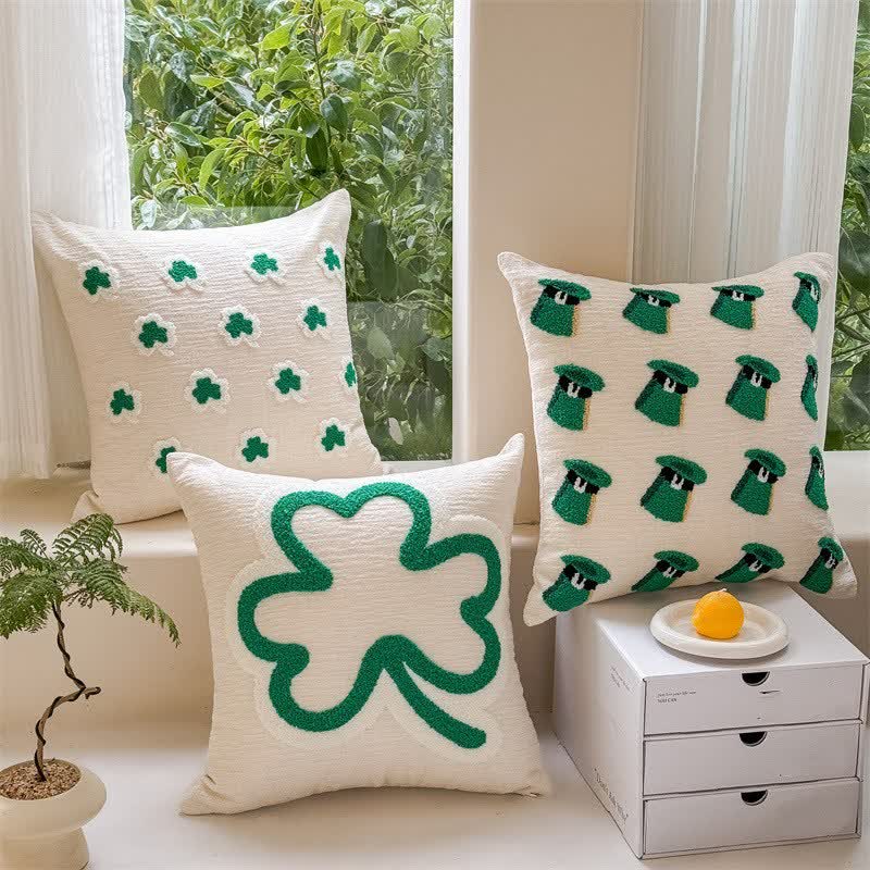 Ownkoti Festive Irish Shamrock Throw Pillow Cover - image 1