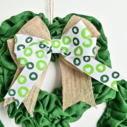 Ownkoti St. Patrick's Day Shamrock Burlap Wreath - image 6