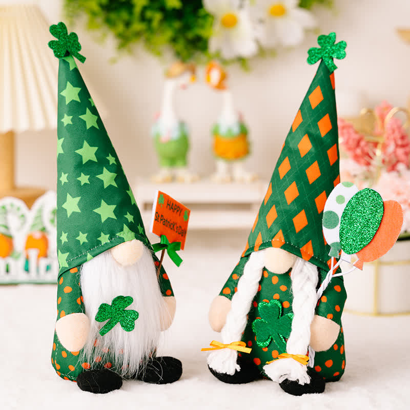 Ownkoti St. Patrick's Day Gnomes Plush Decor  - image 1