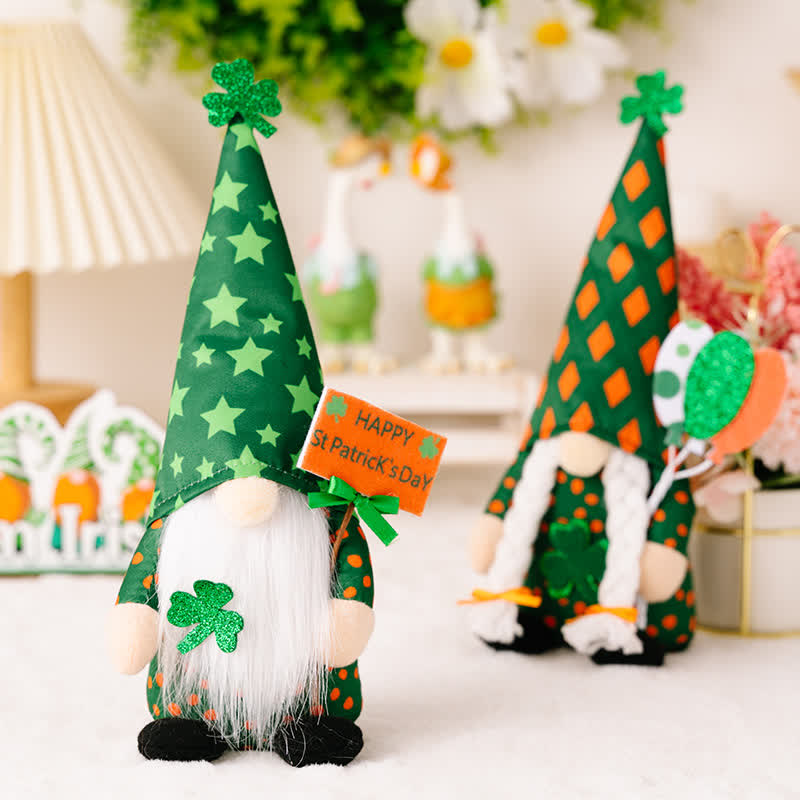Ownkoti St. Patrick's Day Gnomes Plush Decor  - image 2